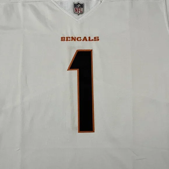 Cincinnati Bengals NFL No. 1 Chase White Jersey